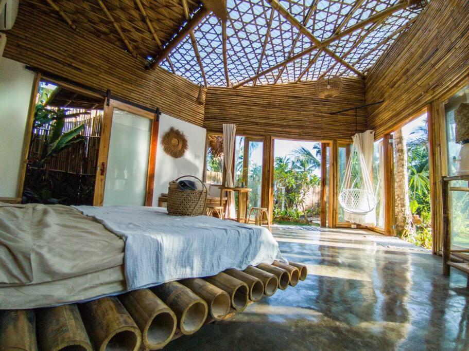 The Bamboo Houses - Tropical Garden & Empty Beach General Luna  Exterior photo