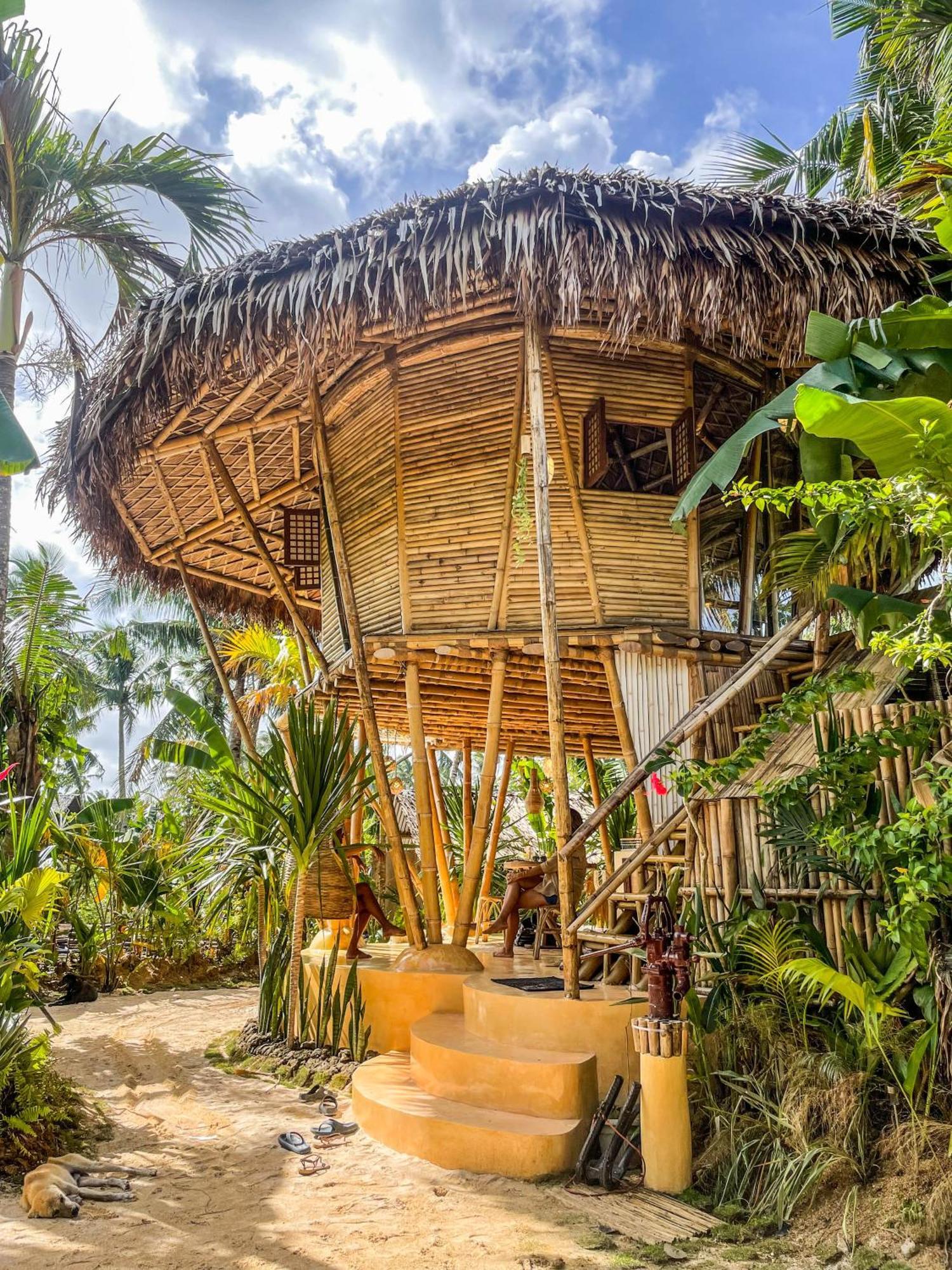 The Bamboo Houses - Tropical Garden & Empty Beach General Luna  Exterior photo