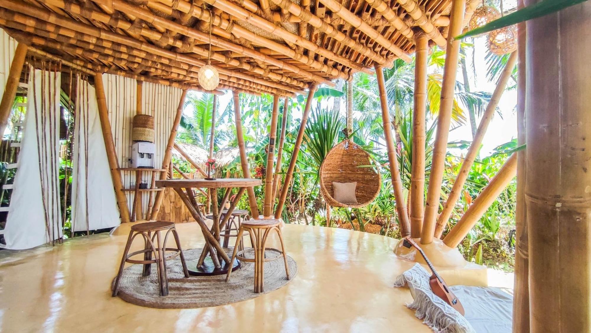 The Bamboo Houses - Tropical Garden & Empty Beach General Luna  Exterior photo